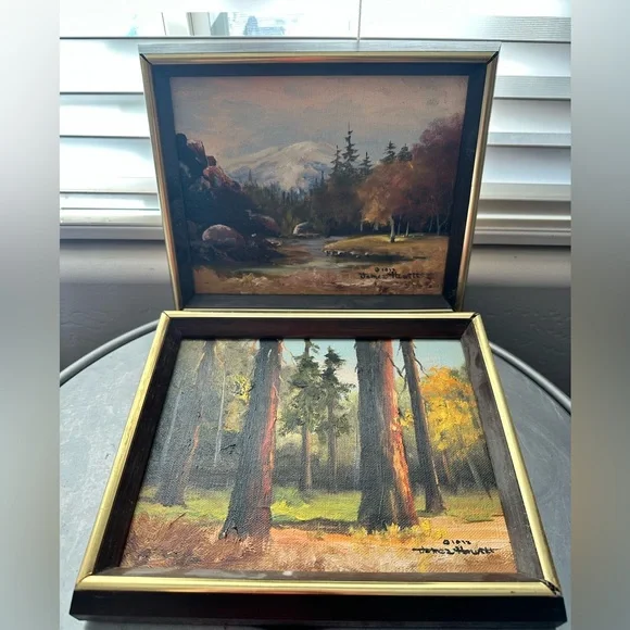 Signed James Hewitt Framed Nature Landscape Paintings - Picture 2 of 15